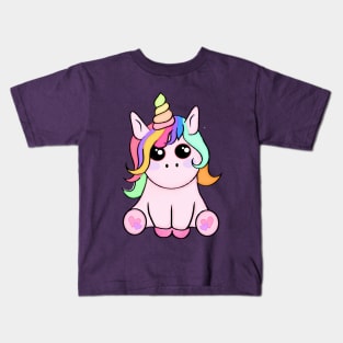 Pretty Pink Unicorn Kids T-Shirt